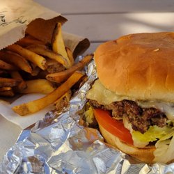 Johns Backyard Grill - Mexican cheeseburger & fries.
