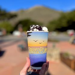 Ragged Point Scenic View - My coffee from the cute coffee shop - was fabulous!