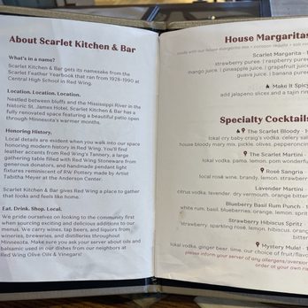 Scarlet Kitchen & Bar - menu - Breakfast & Brunch Near Me - Red Wing, Minnesota Scarlet Kitchen & Bar - menu - Breakfast & Brunch Near Me - Red Wing, Minnesota