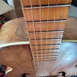 Future Music - Lower E string falls off the fret board. High E is almost in "B" string position.   Super easy to do correctly.  Idiots