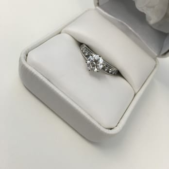 Paul Albarian & Associates - Custom Diamond Engagement Ring I got from Paul. Center Stone is 1 karat with graduated diamonds on the sides. Total weight is over 1.5 karat - Pawn Shops Near Me - Burbank, California