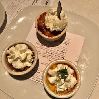 Bullfinchs - Dessert sampler - Chocolate mousse, apple crumble, creme brûlée - New American Near Me - Sudbury, Massachusetts Bullfinchs - Dessert sampler - Chocolate mousse, apple crumble, creme brûlée - New American Near Me - Sudbury, Massachusetts