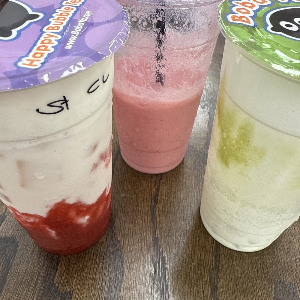 Boba Ya - Strawberry creamy latte, strawberry banana smoothie, and matcha creamy latte - Coffee & Tea Near Me - La Mirada, California Boba Ya - Strawberry creamy latte, strawberry banana smoothie, and matcha creamy latte - Coffee & Tea Near Me - La Mirada, California