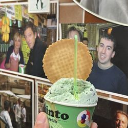 Quinto gelateria - Mint chocolate chip gelato.