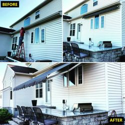 Overhead Door of Reading - residential awning installation before and after