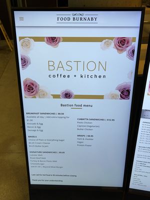 Menu photo 3 Bastion Coffee Kitchen Burnaby, BC