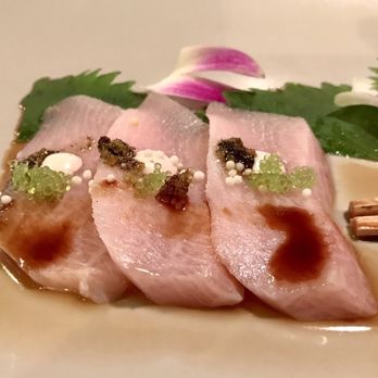 Ozu852 - Baby Yellow Tail (sashimi style) served with cumin and truffle soy - Sushi Bars Near Me - Englewood, Ohio