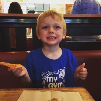 Blaze Pizza - My son here in this pic is enjoying his pepperoni pizza. Great pizza Great service - Salad Near Me - Monrovia, California