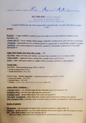Menu photo 1 Max and Butters Allentown, PA