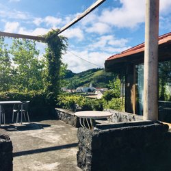 Restaurante Fornos de Lava - The patio.