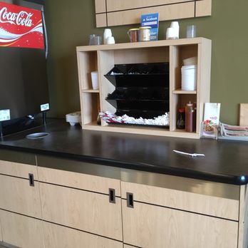 Edo Japan - a counter top with a soda machine in the background - Japanese Near Me - Whitecourt, Alberta