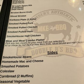 Double B's BBQ - Starters or lighter appetite section - Barbeque Near Me - West Allis, Wisconsin