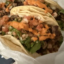 Asada tacos... no seasoning on my asada (health reasons). Asada tacos... no seasoning on my asada (health reasons).