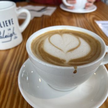 Sola Coffee Cafe - Caramel latte with oatmilk - Coffee & Tea Near Me - Raleigh, North Carolina