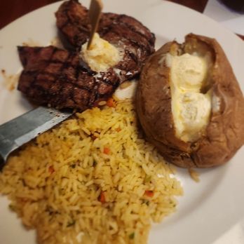 Claim Jumper Restaurants - Steak with rice and potatoe.....little overcooked - American Near Me - Laughlin, Nevada Claim Jumper Restaurants - Steak with rice and potatoe.....little overcooked - American Near Me - Laughlin, Nevada