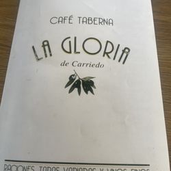 la Gloria de Carriedo - Menu outside