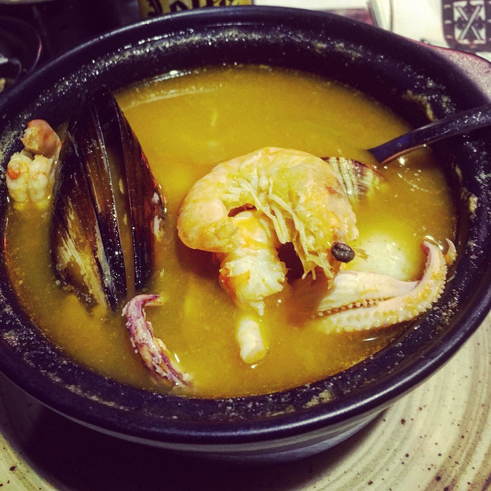 Sanabria - The seafood soup is amazing! Even the broth is just fantastic! It started to rain and get cold and this restaurant and food was a godsend! - Spanish Near Me - Madrid, M
