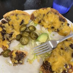 Half order of fajitas nachos...what I had left to take home.