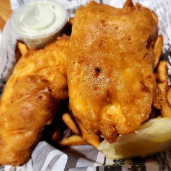 Buster's Sea Cove - Halibut fish and chips - Seafood Near Me - Toronto, Ontario Buster's Sea Cove - Halibut fish and chips - Seafood Near Me - Toronto, Ontario