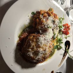 The Valley Inn Restaurant - Eggplant Parmigiana with Homemade Fettuccine