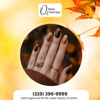 Q Nails & Spa - The days are shorter, but there's still time to treat yourself. Visit us today! - Nail Salons Near Me - Cedar Rapids, Iowa Q Nails & Spa - The days are shorter, but there's still time to treat yourself. Visit us today! - Nail Salons Near Me - Cedar Rapids, Iowa