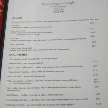 Simply Suzanne's Cafe - Menu - Cafes Near Me - Martinsville, Virginia Simply Suzanne's Cafe - Menu - Cafes Near Me - Martinsville, Virginia