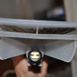 ATS Steam Cleaning - Hand tool after car upholstery cleaning . You can clearly see the dirt extracted form the cars upholstery.