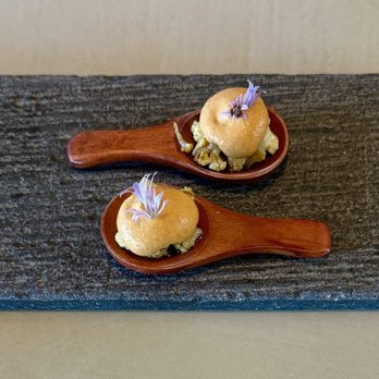 Table X - AMUSE BOUCHE cauliflower, Romesco - New American Near Me - Salt Lake City, Utah Table X - AMUSE BOUCHE cauliflower, Romesco - New American Near Me - Salt Lake City, Utah