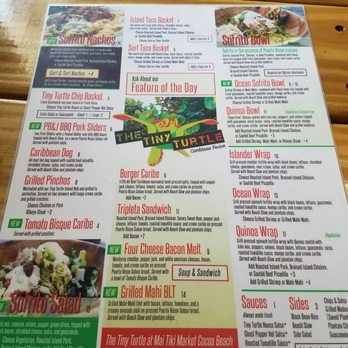 The Tiny Turtle - The menu - Caribbean Near Me - Cocoa Beach, Florida
