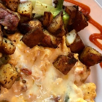 Millie's Diner - Cajun Mess with home fries - New American Near Me - Richmond, Virginia Millie's Diner - Cajun Mess with home fries - New American Near Me - Richmond, Virginia