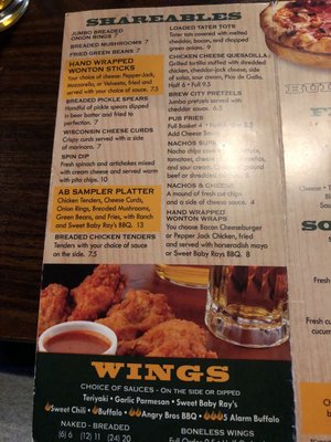Menu photo 6 Angry Brothers Pub & Grill Mount Pleasant, WI Menu photo 6 Angry Brothers Pub & Grill Mount Pleasant, WI