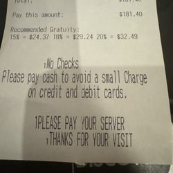 Margarita’s Bar And Grill - Highway robbery, credit card charges on top of check.