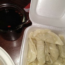 Peking Asian Cuisine - Same dumplings and hot chili oil