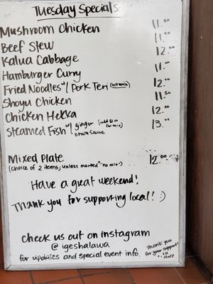 Menu photo 6 Ige's Halawa Aiea, HI