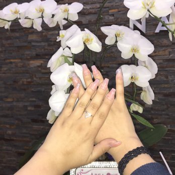 Area One Nail Spa - Sparkly acrylic ombré nails - Nail Salons Near Me - Corona, California