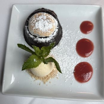 A'Bouzy - Warm Chocolate Lava Cake Served with ice cream - Champagne Bars Near Me - Houston, Texas A'Bouzy - Warm Chocolate Lava Cake Served with ice cream - Champagne Bars Near Me - Houston, Texas