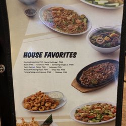 Dencio's Lipa - First page of the Menu at Dencio's
