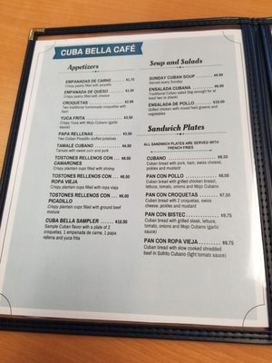 Menu photo 7 Cuba Bella Cafe Carrollton, TX