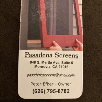 Pasadena Screens - Updated address. - Windows Installation Near Me - Monrovia, California Pasadena Screens - Updated address. - Windows Installation Near Me - Monrovia, California