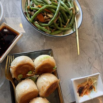 Supreme Dumplings - Pan fried pork bun, green beans - Shanghainese Near Me - Kirkland, Washington