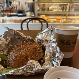 Salmon club sandwhich and chamomile tea