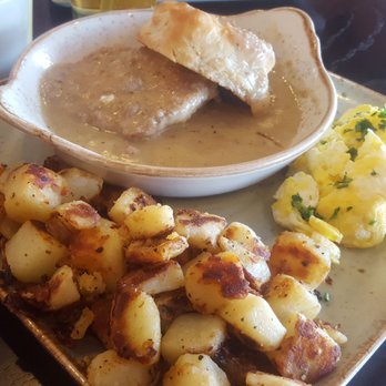 First Watch - Breakfast: biscuit amd sausage gravy with county potatoes - Breakfast & Brunch Near Me - Bellevue, Nebraska First Watch - Breakfast: biscuit amd sausage gravy with county potatoes - Breakfast & Brunch Near Me - Bellevue, Nebraska
