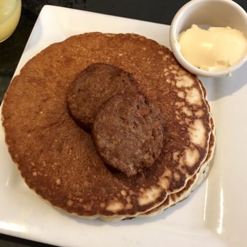 VSPOT - Pancakes with sausage - Vegan Near Me - Brooklyn, New York VSPOT - Pancakes with sausage - Vegan Near Me - Brooklyn, New York