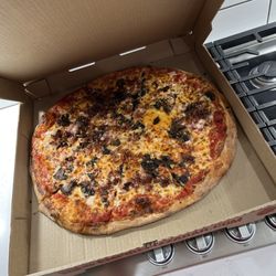 Empire Pizza - Fort Mill - Onion, mushroom, bacon pizza!