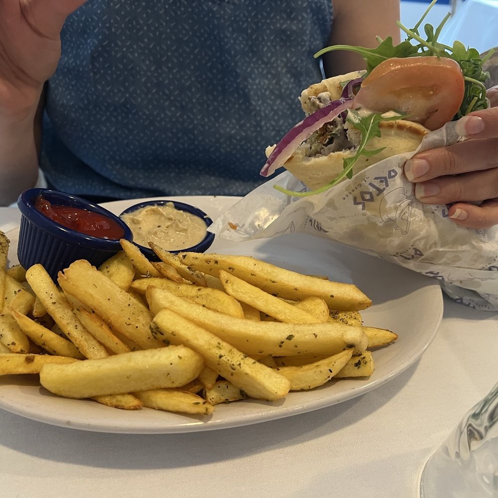 Petos - Falafel gyro and fries - Greek Near Me - Carmel, Indiana Petos - Falafel gyro and fries - Greek Near Me - Carmel, Indiana