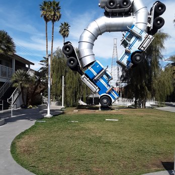 Fergusons Downtown - The semi truck sculpture that draws you in - Shopping Centers Near Me - Las Vegas, Nevada