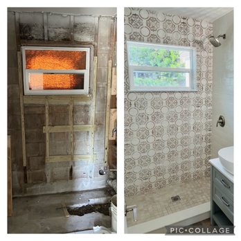 Pillot Construction - before and after of a bathroom remodel - General Contractors Near Me Pillot Construction - before and after of a bathroom remodel - General Contractors Near Me