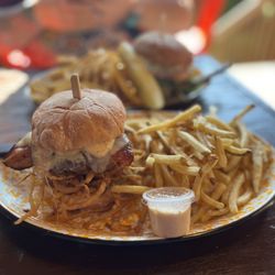 Pigfish Cafe - Johnny Cash special burger.