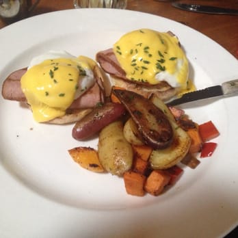 Sidecar - Classic Benedict (although, is it "classic" if it's ham instead of Canadian bacon?). - New American Near Me - San Luis Obispo, California Sidecar - Classic Benedict (although, is it "classic" if it's ham instead of Canadian bacon?). - New American Near Me - San Luis Obispo, California