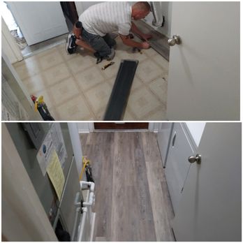 Salvation Flooring - a man working on a kitchen floor - Flooring Near Me - Altamonte Springs, Florida Salvation Flooring - a man working on a kitchen floor - Flooring Near Me - Altamonte Springs, Florida